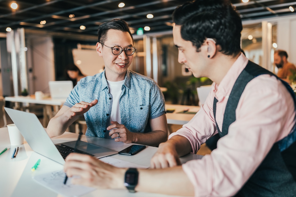 Coworker with hearing loss works with another coworker